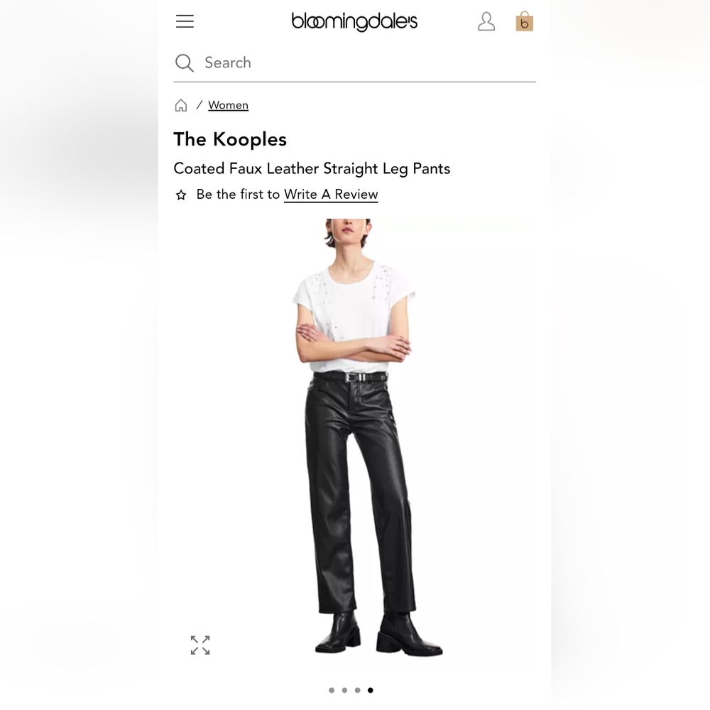 The Kooples Black Faux Leather Trousers